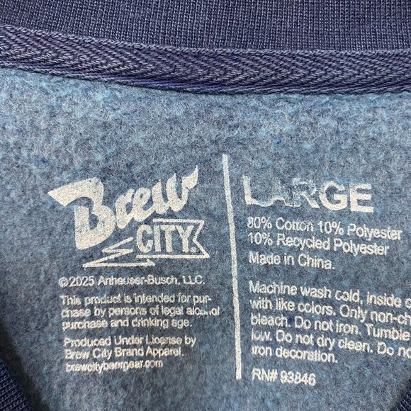 Brew City Budweiser Bald Eagle Graphic Crewneck Sweatshirt Large - Picture 4 of 4